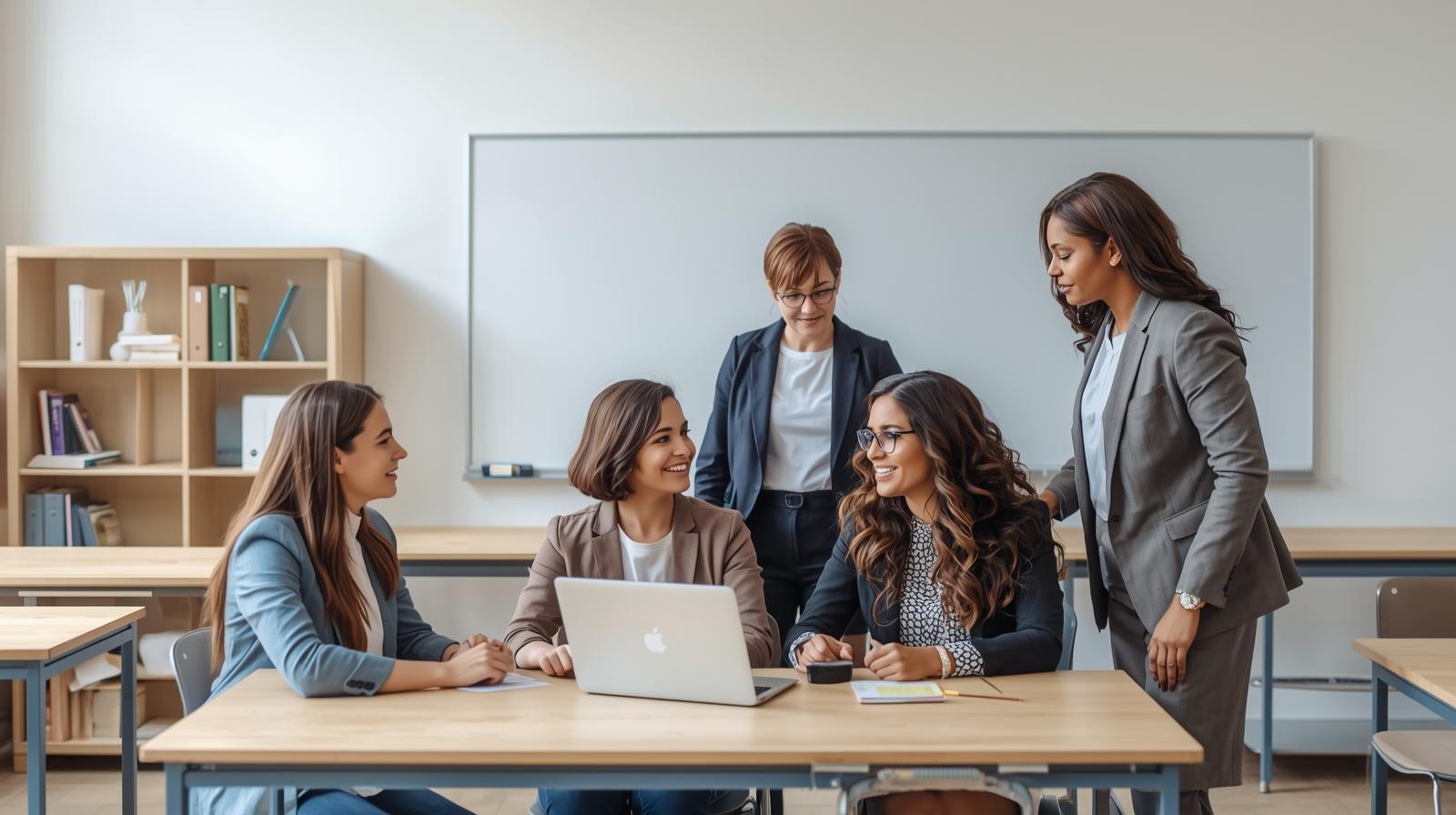 School leadership team collaborating